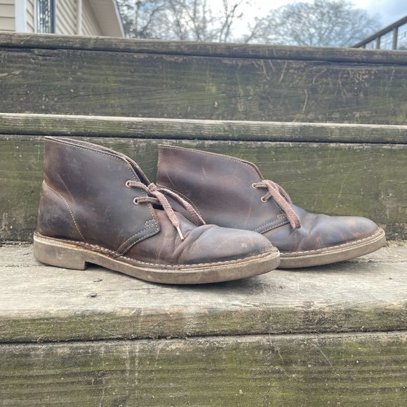 Clarks Bushacre 2 Chukka Boots Beeswax - Picture 1 of 6